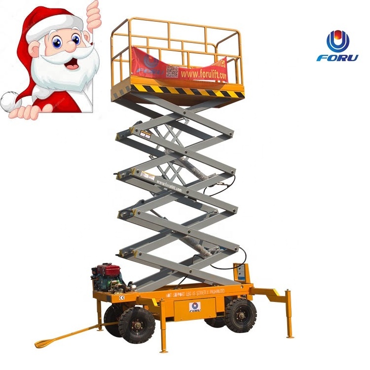 12m CE and ISO certificate portable mini scissor lift hydraulic mobile scissor lift for repair Road light