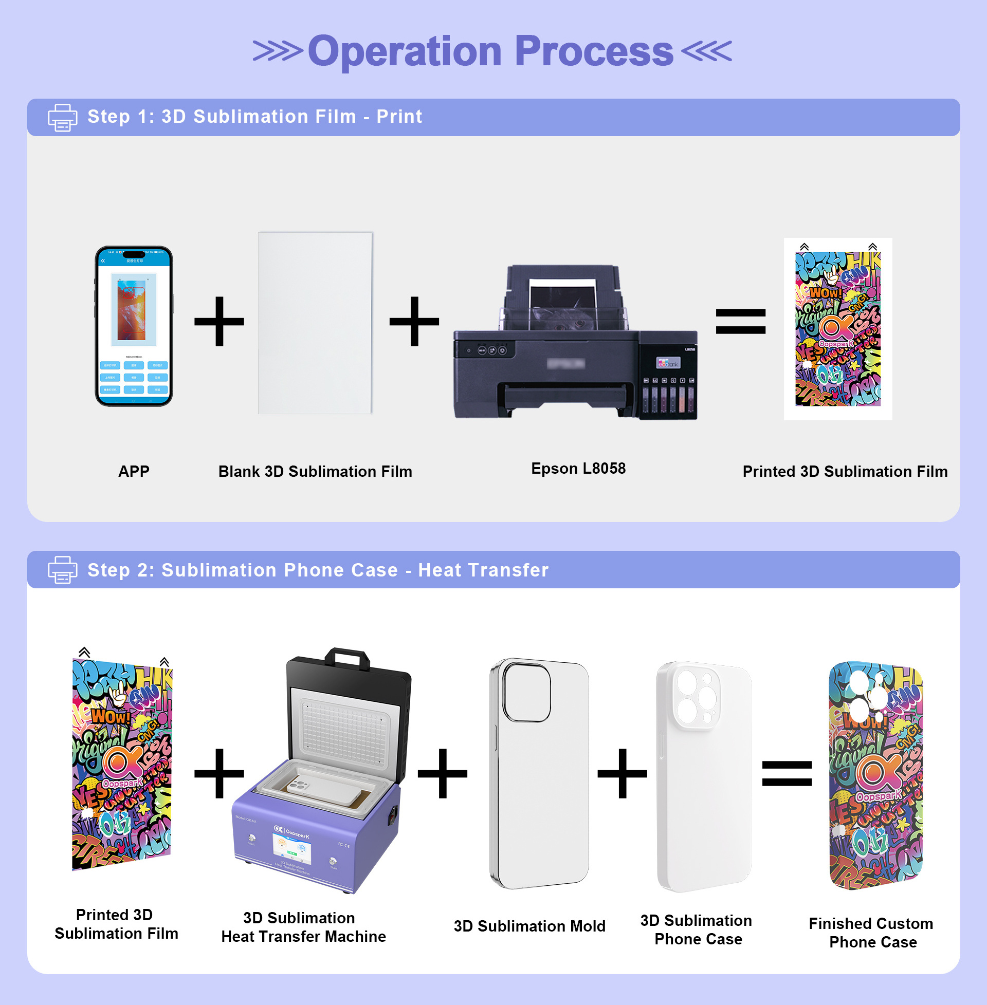 2024 Hot Selling Oopspark OK-N1 Film 3D Sublimation Vacuum Heat Transfer Press Printing Coated Phone Case Sublimation Machines