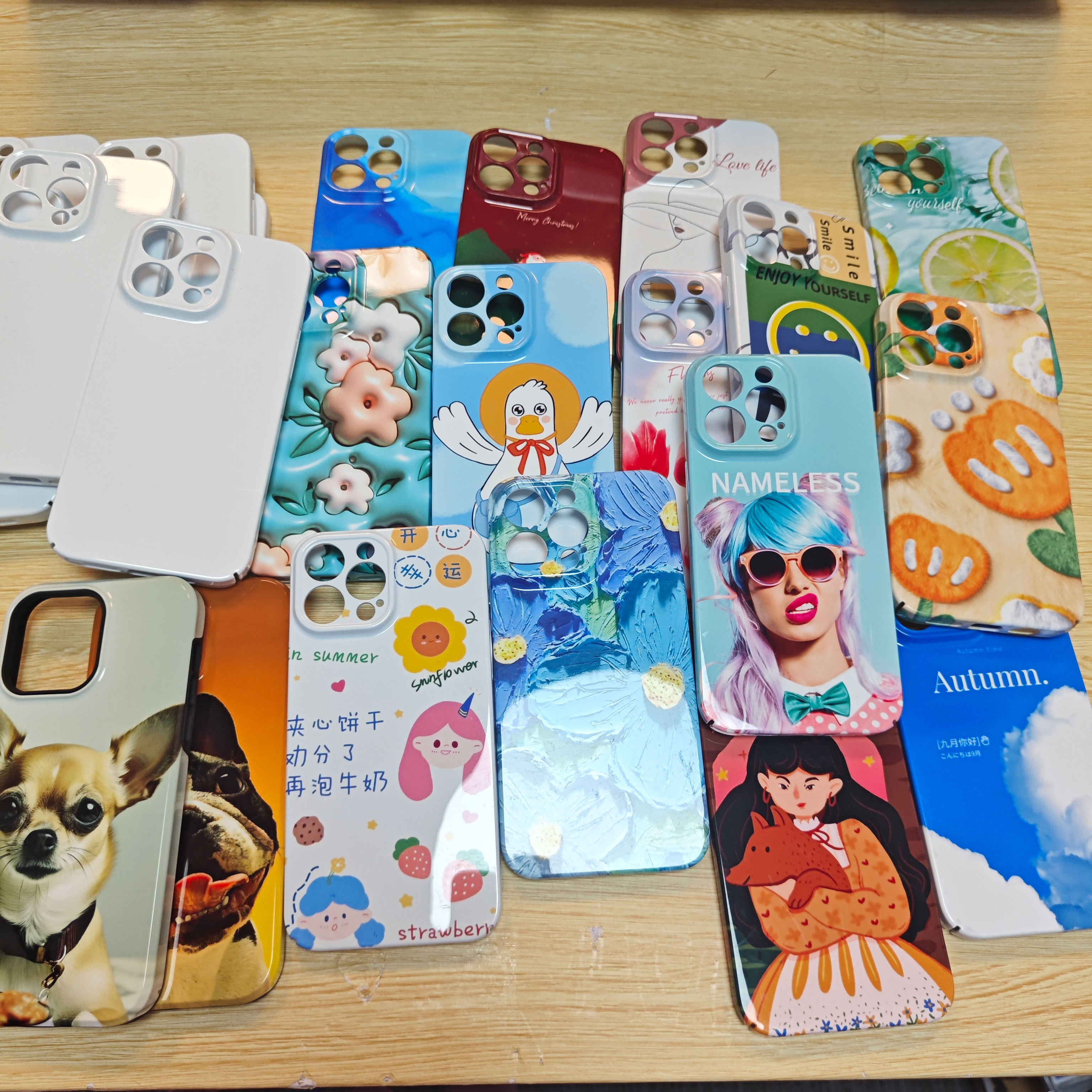 Custom Pattern Design 3D Sublimation Heat Transfer Printing Film PC Mobile Cell Phone Case For iPhone 15 14 Pro Max 13 12 11