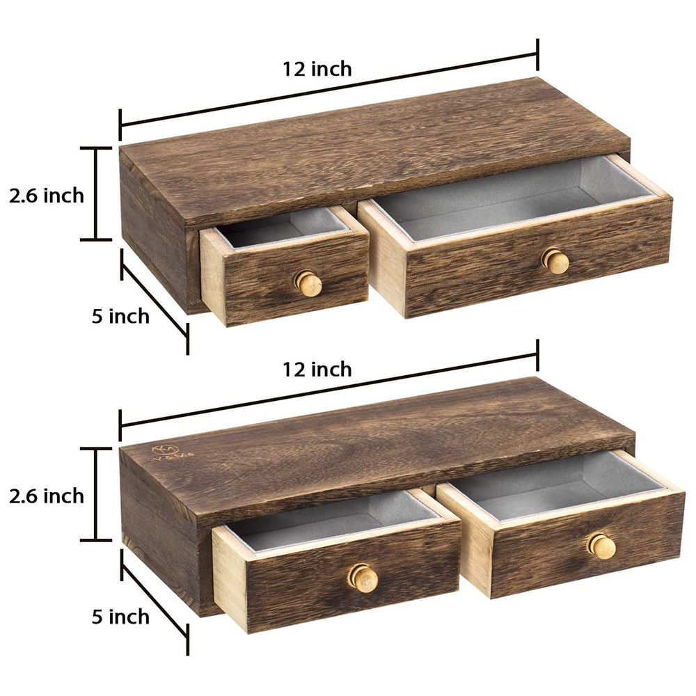 Solid wood paulownia storage box mini drawer organizer