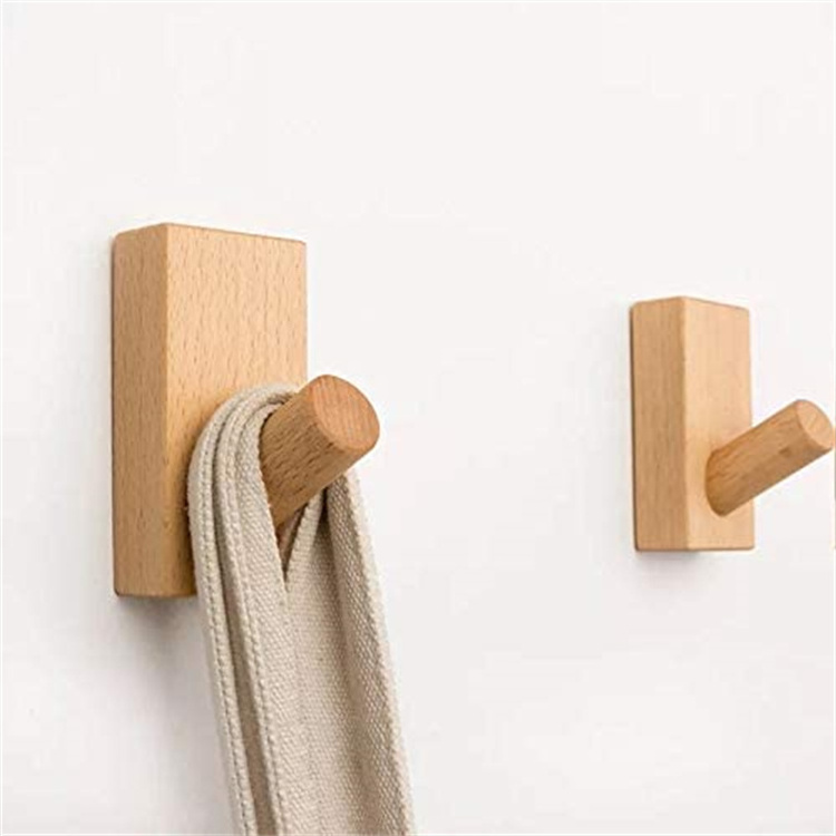 Custom Wooden Coat Hook Wall Mount Retro Single Layer Finishing Hanger Handmade Craft Hat Rack