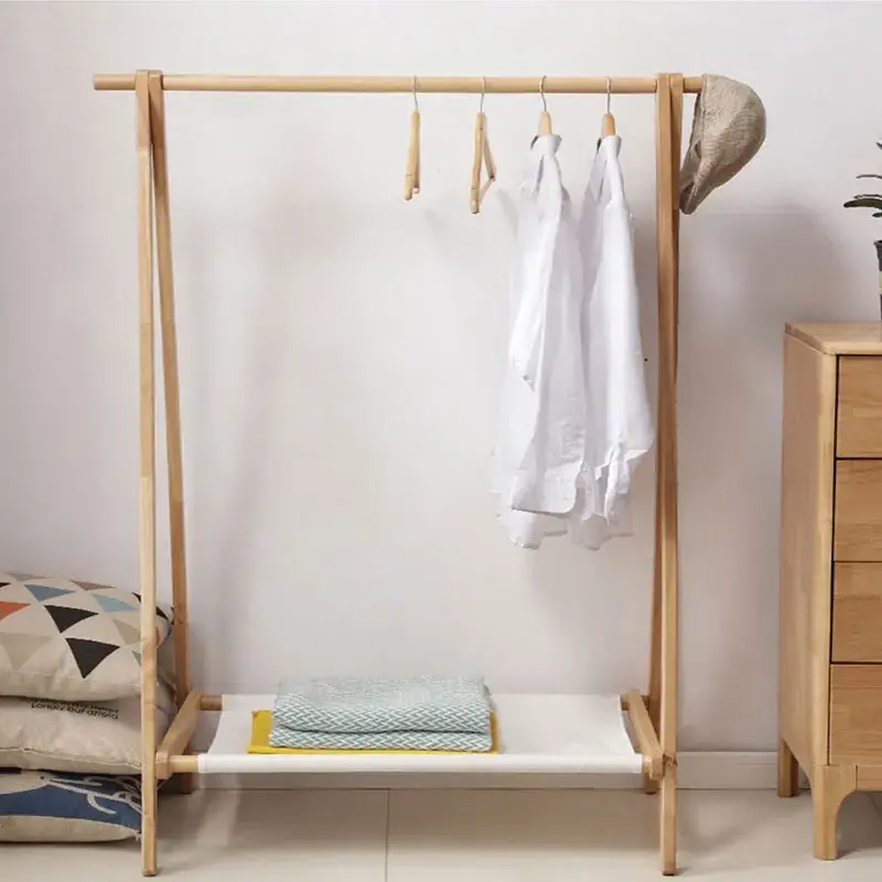 Wholesale Custom Beech Storage Hanger With Shoe Rack Shelves Coat Rack For Floor Floor Indoor Bedroom