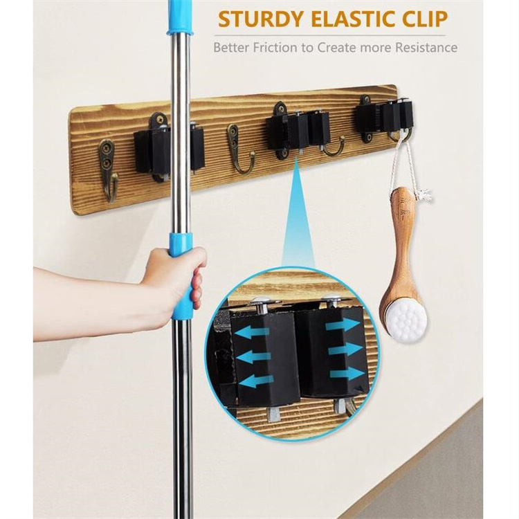 Mop Organizer Holder Brush Broom Hanger Storage Rack Kitchen Tool Mop And Broom Holder Wall Mount