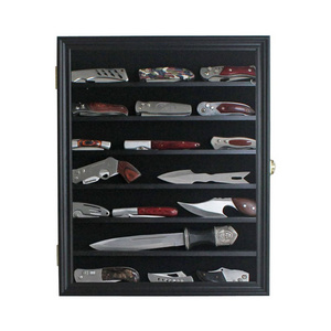 Knife Display Case Pocket Display Case for Wall Stand Military Folding Knife Shadow Box Knife Enthusiast Collectibles