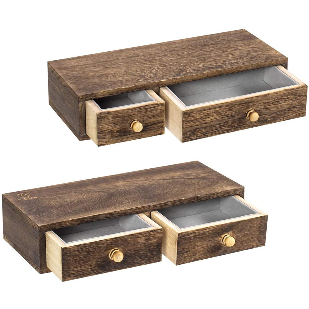 Solid wood paulownia storage box mini drawer organizer