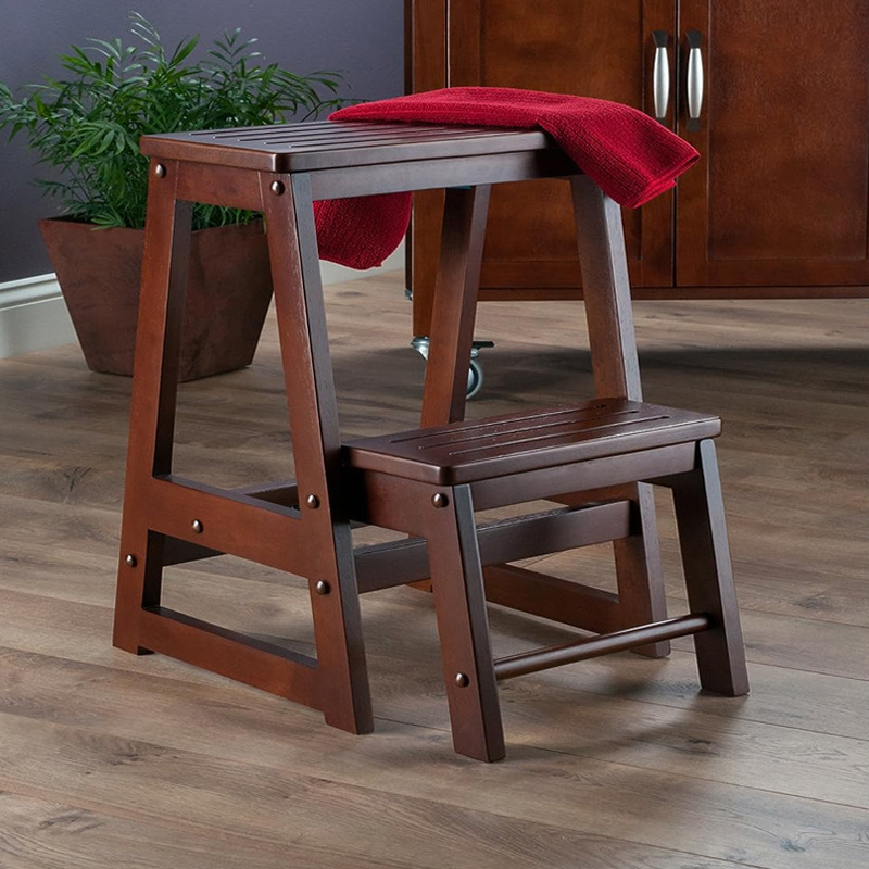 Folding Step Stool with Two Levels for Low and High reaches Foot Stool Kitchen Bed Steps Small Ladder Shower Stools