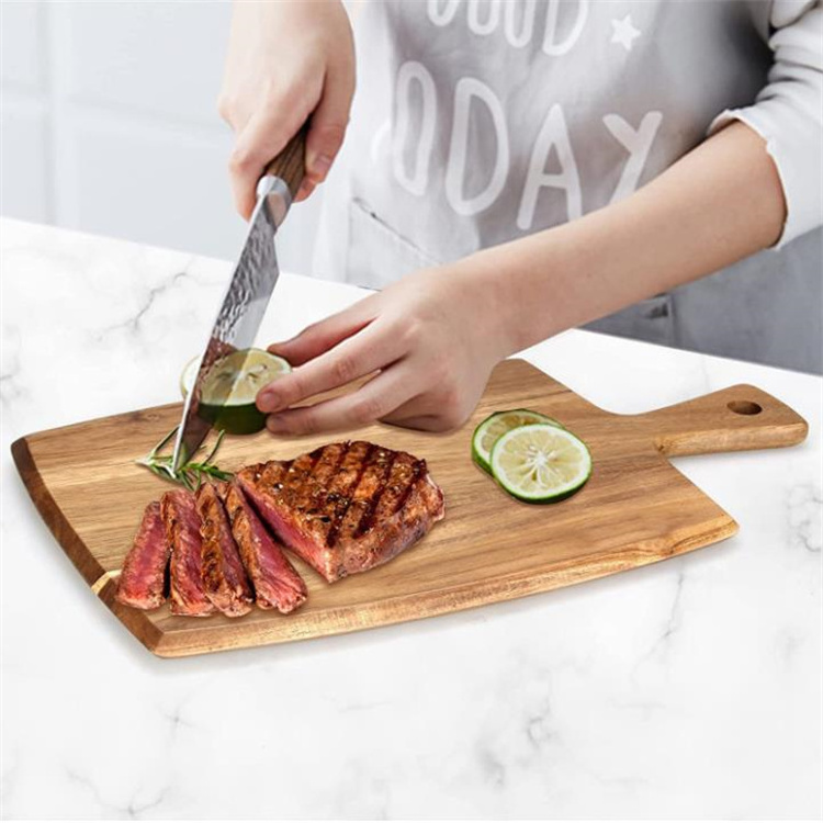 Wooden Charcuterie Board Kitchen Chopping Boards Acacia Wood Cutting Board with Handle