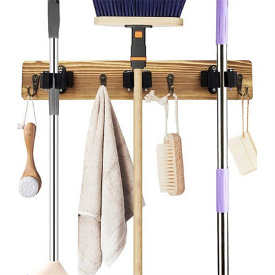 Mop Organizer Holder Brush Broom Hanger Storage Rack Kitchen Tool Mop And Broom Holder Wall Mount