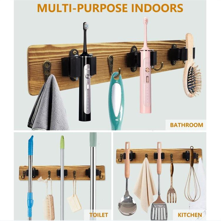 Mop Organizer Holder Brush Broom Hanger Storage Rack Kitchen Tool Mop And Broom Holder Wall Mount