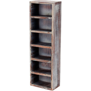 2024 Rustic style wooden wall mounted vertical storage sunglasses display box rack