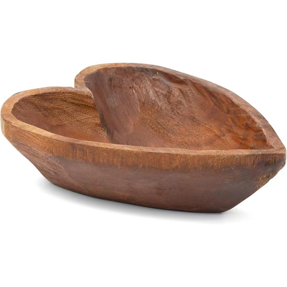 Wooden dough bowls wholesale Handcrafted Wooden bowl for home decor Wood Dough Bowl Candle Christmas