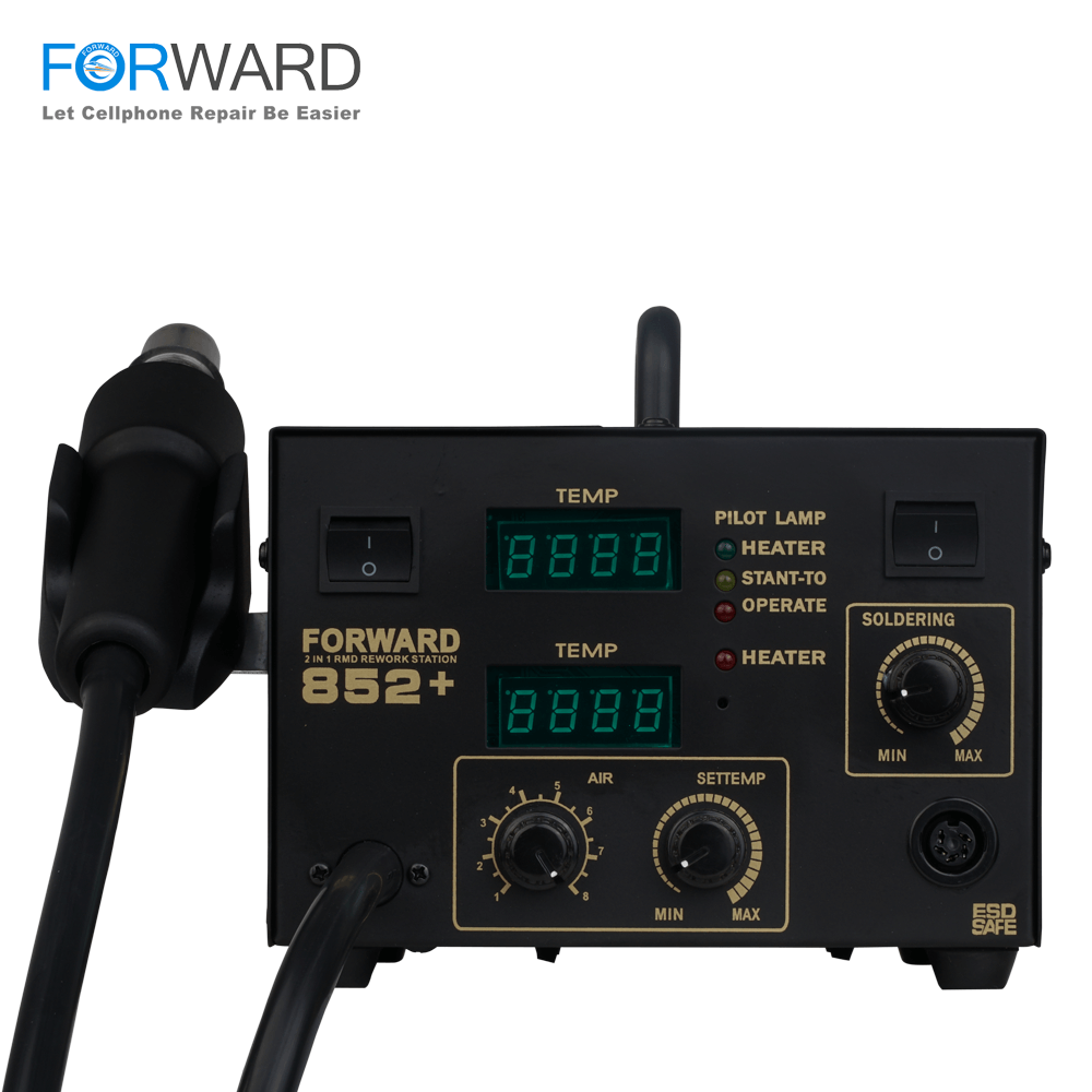 FORWARD 852+ Heat Air Gun with Soldering Iron Combination