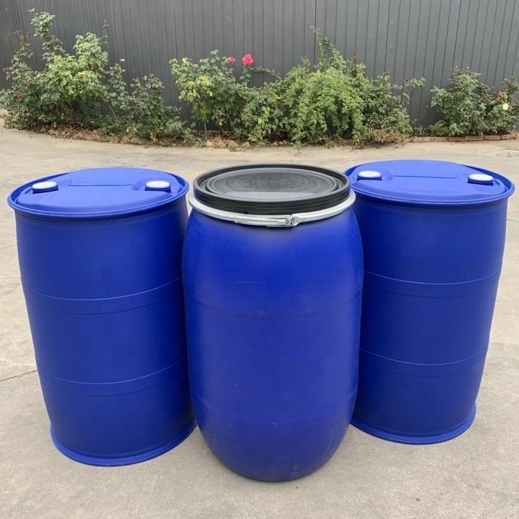 55 gallon 220 litre 60 liter HDPE empty blue plastic drum with open lid  for liquid storage