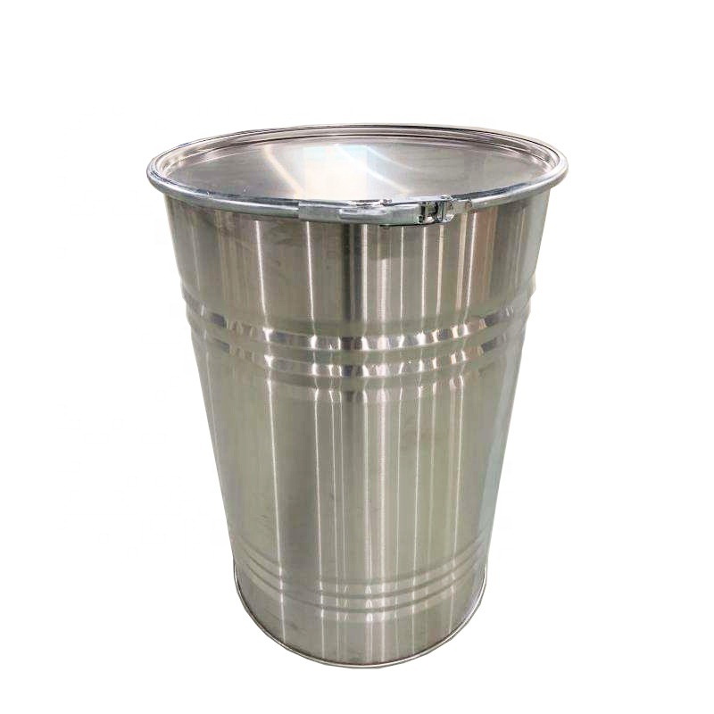 25 litre 200 liter 55 gal  Chinese factory price empty open head stainless  steel  drum with lid