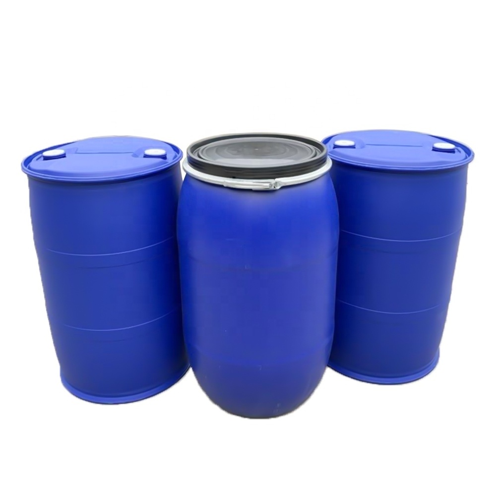 200 liters 220 litre used empty heavy duty plastic drum with open lid  for oil storage