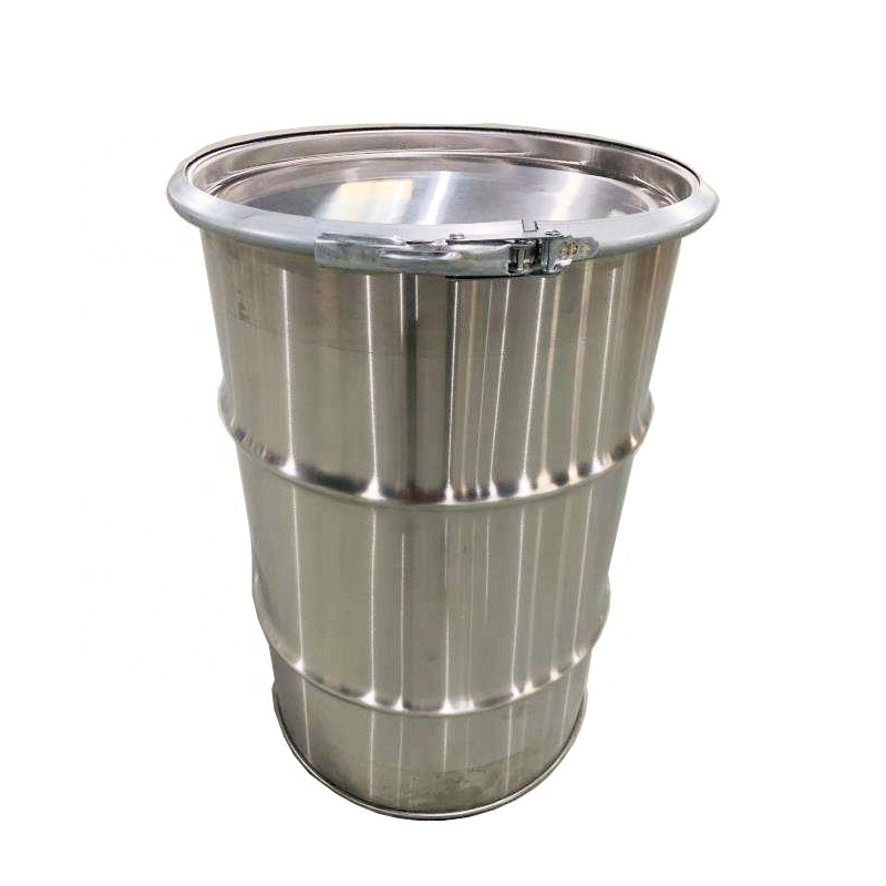 25 litre 200 liter 55 gal  Chinese factory price empty open head stainless  steel  drum with lid