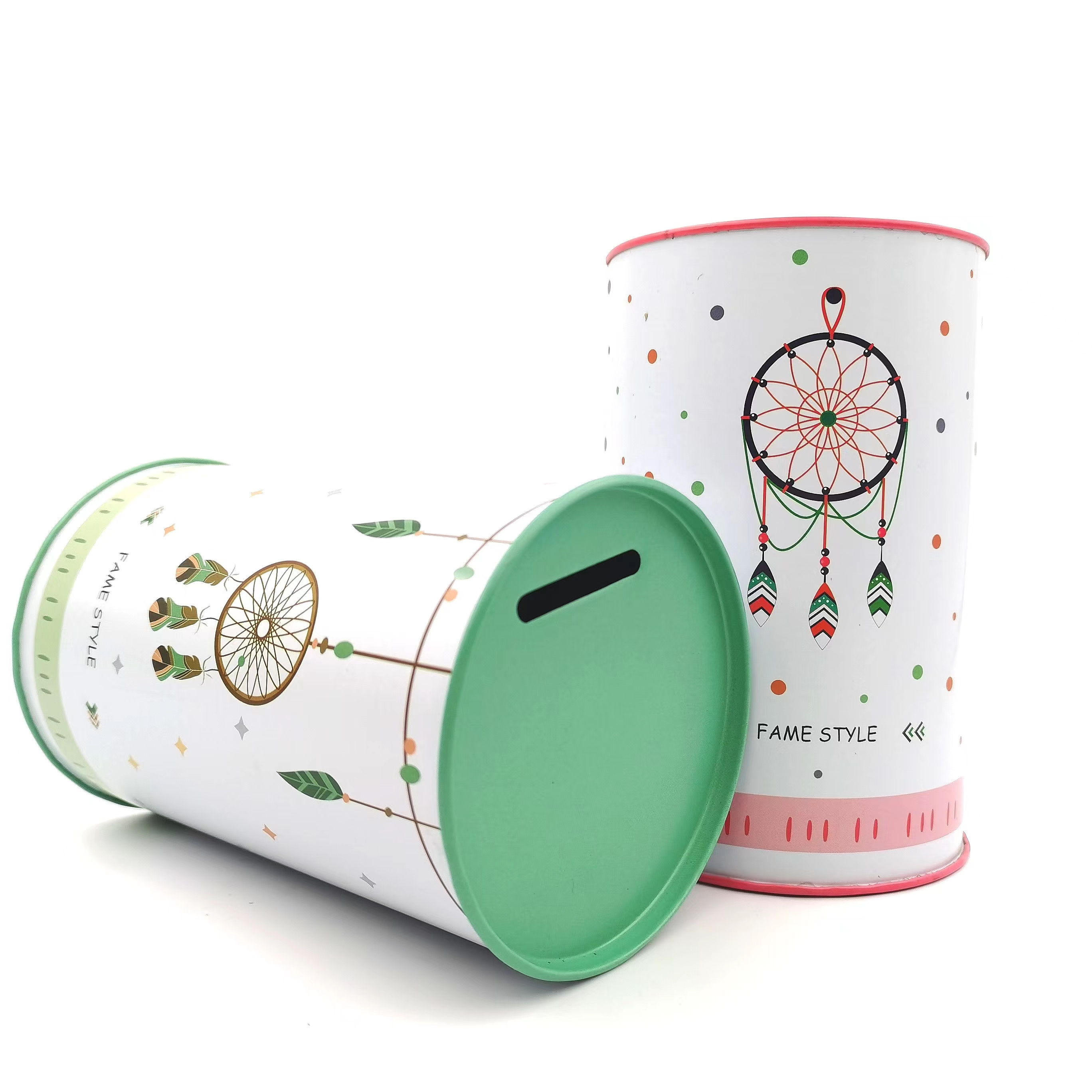 Break to take out the tin piggy bank Children's Day gift tin money can