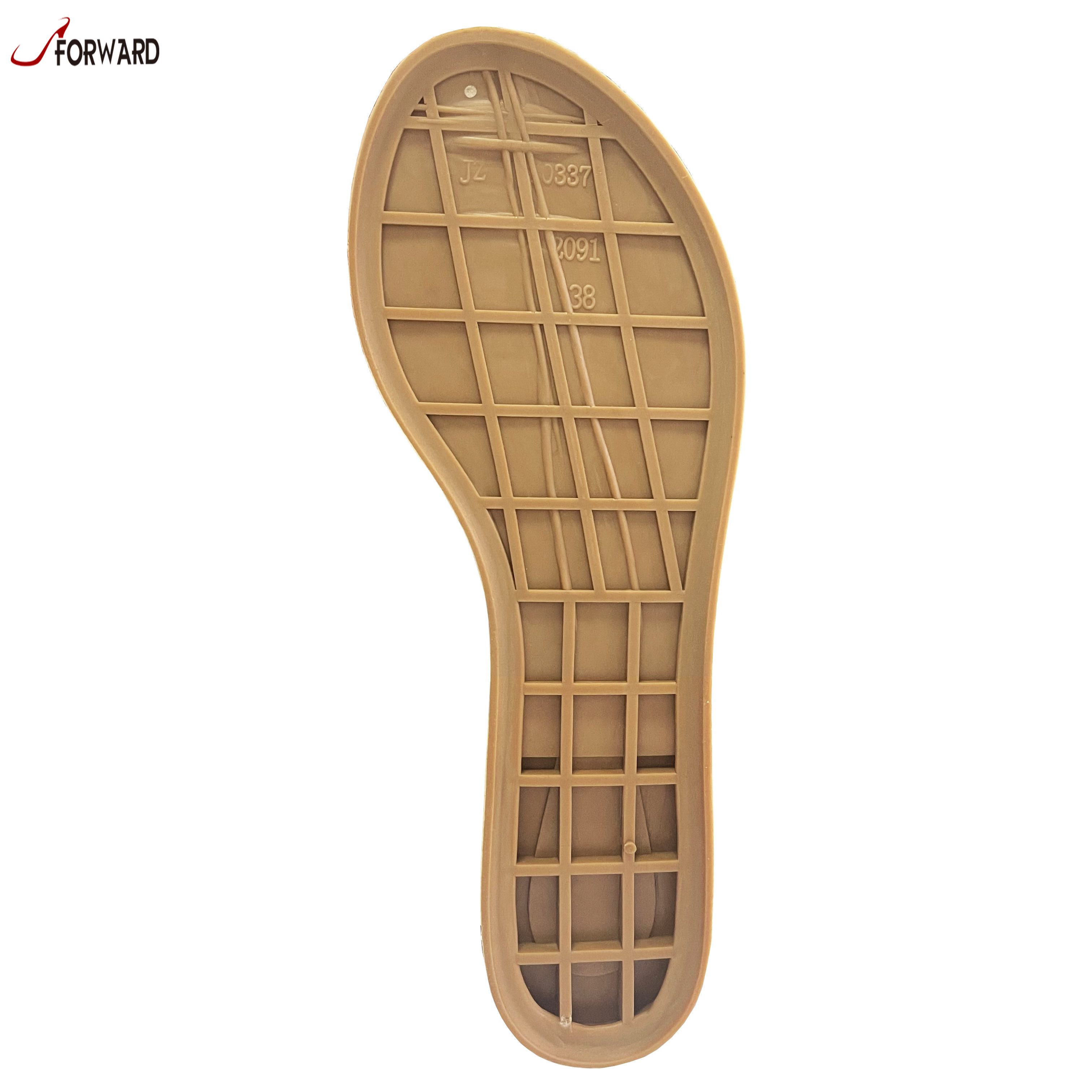 2022 Good Quality And High Abrasion Stars Design TPR Low With Corrugated Outsole Slippers Sandals Sole