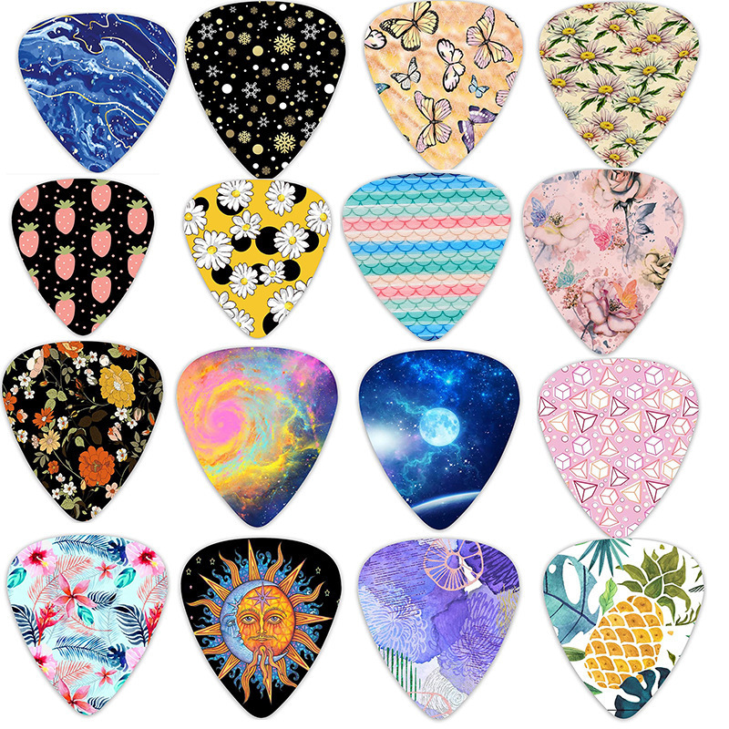 Custom Brand Logo Guitar Pick Printing Pearl Solid Guitar Pick Maker Blank Guitar Picks Accessories