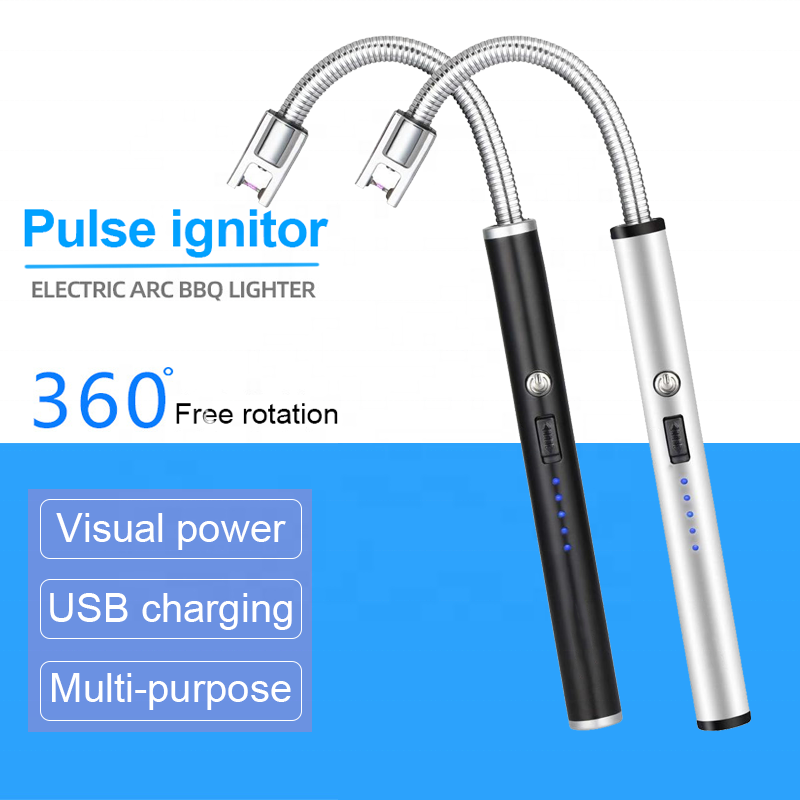 Wholesale BBQ Arc Kitchen Lighter Plasma USB Rechargeable Candle Lighter Flameless Cigarette Slim Electric Lighter for Candle