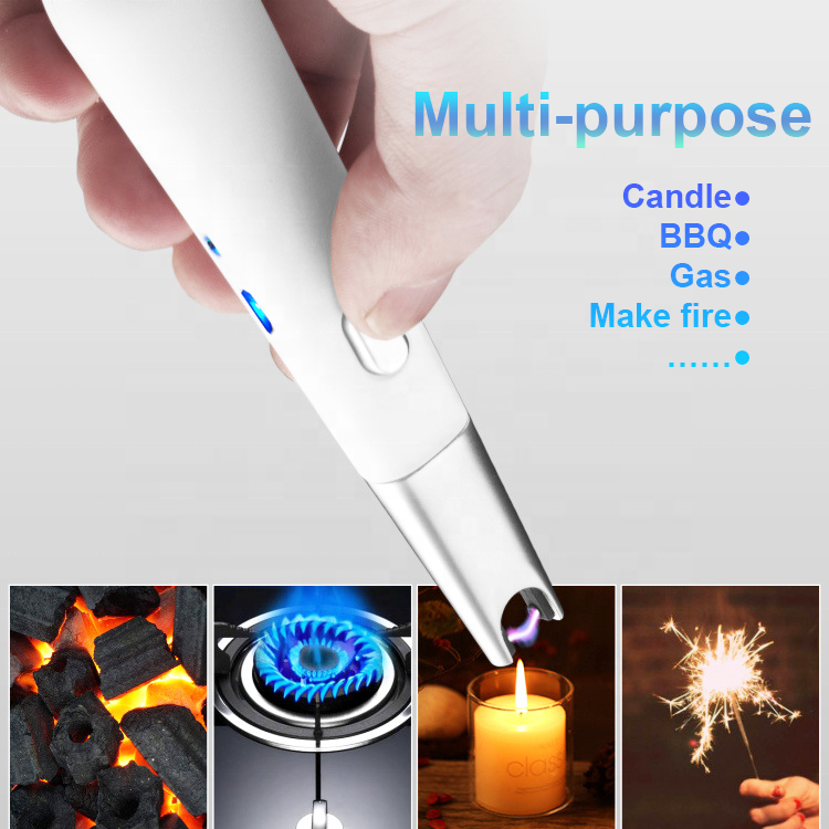 Mini cute electric Arc Lighter Windproof USB rechargeable Candle Barbecue kitchen lighter