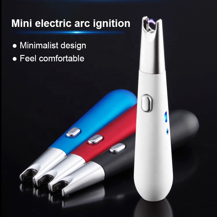 Mini cute electric Arc Lighter Windproof USB rechargeable Candle Barbecue kitchen lighter