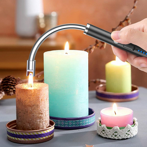 Versatile electronic lighter Portable windproof USB rechargeable metal arc candle lighter for kitchen