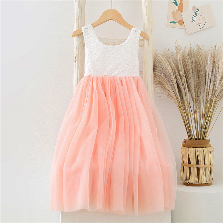 good quality wedding flower girls dresses sleeveless soft lace tulle baby girl birthday kids dress party holy occasion dress