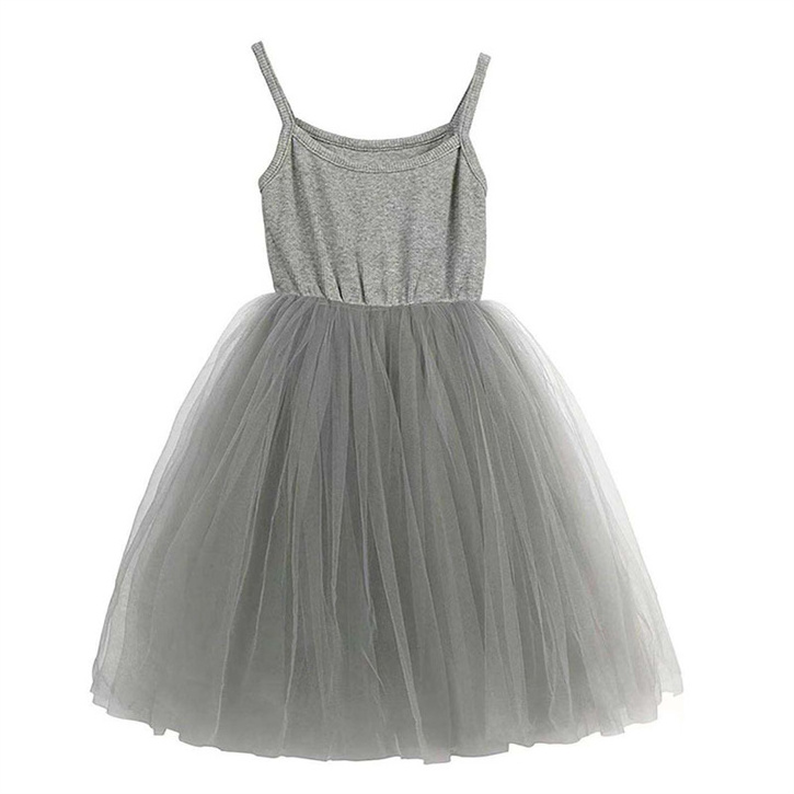 Baby Girls Solid Color Tutu Slip Dress Toddler Cotton Infant Ruffles Tulle Dresses Kids Girl Sleeveless Princess Party Dress OEM