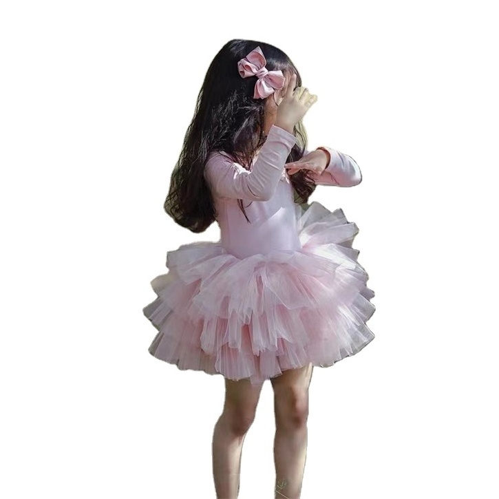 high quality tulle tiered skirt dress kids party dress ballet dance wear baby children princess girls' tutu layered dresses