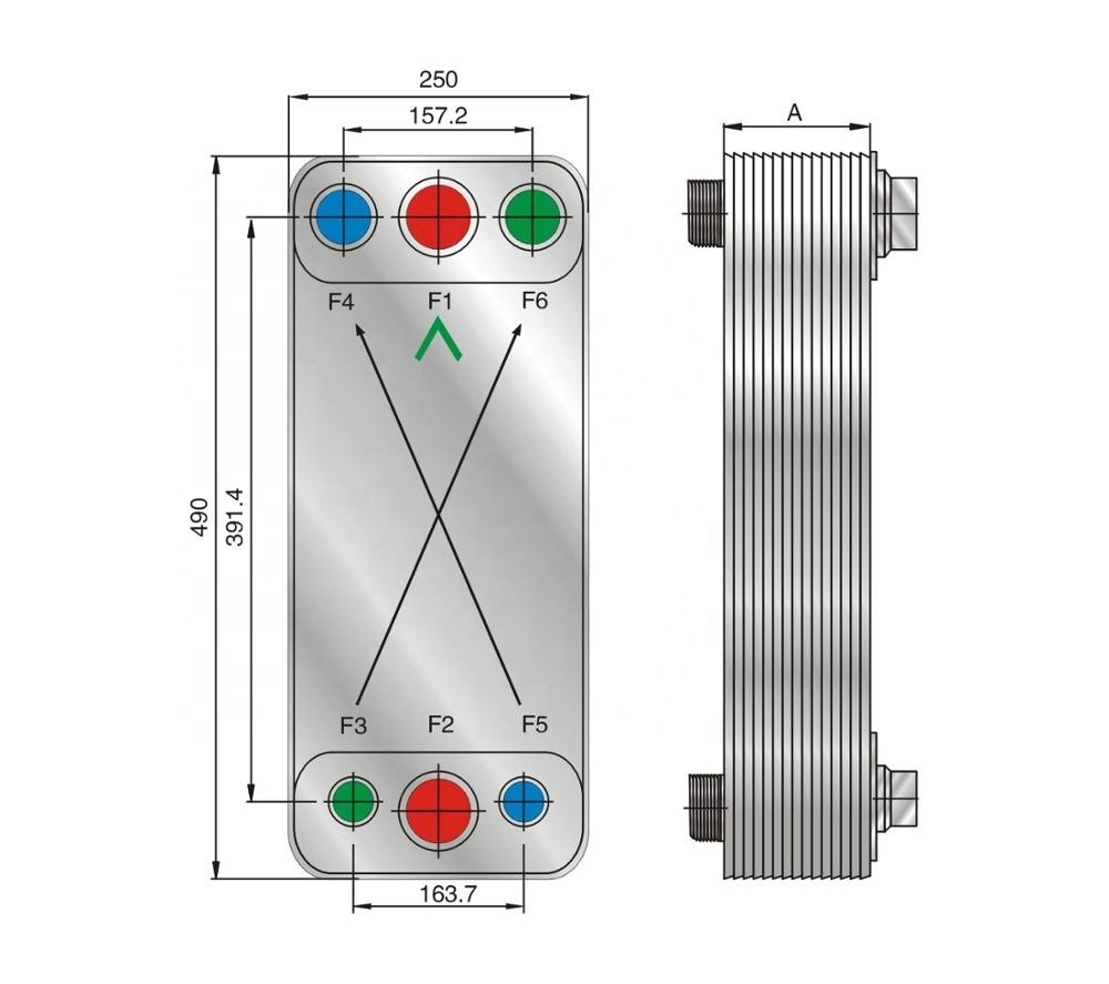 FHC110 Ac130dq Copper Brazed Stainless Steel Plate Heat Exchanger