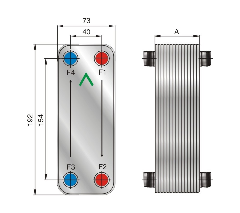 FHC012 Air Air Heat Blower Water Cool Heat Exchanger