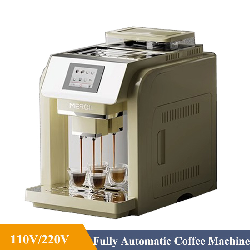 1100W Double Boiler Conical Grinding Disc Full Automatic Coffee Machine Large Capacity Coffee Beans Coffee Maker