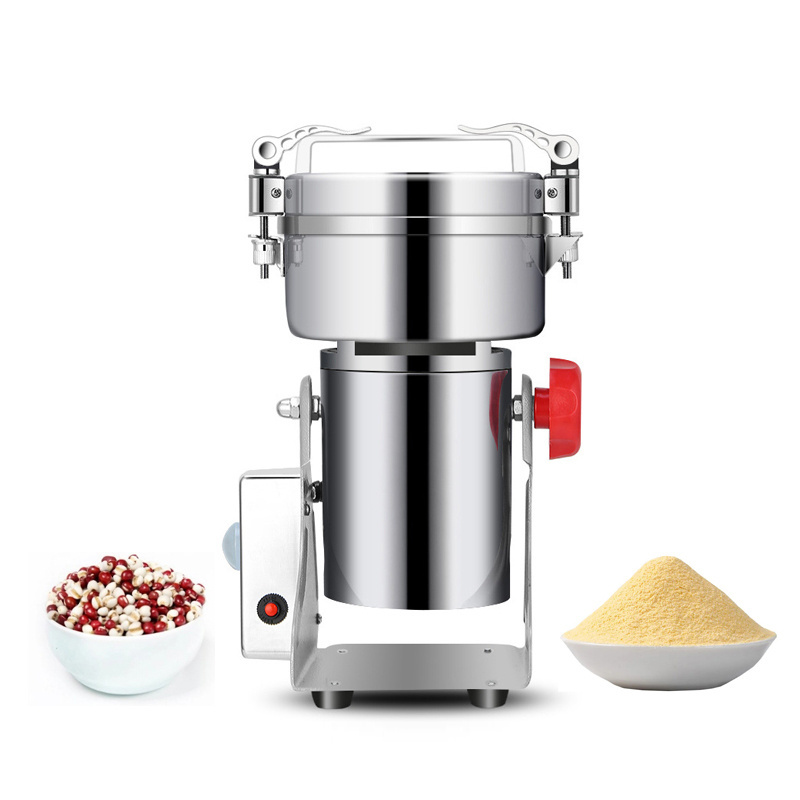 Stainless Steel 1000g 2000g Dry Food Grinder Grain Crusher Chinese Herb Grinder Spice Miller Flour Rice Powder Making Machine