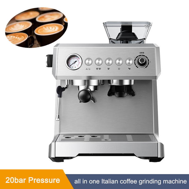 20 Bar Italian Type 10-15 People Espresso Coffee Maker Machine with Milk Frother Wand for Espresso Cappuccino Latte and Mocha