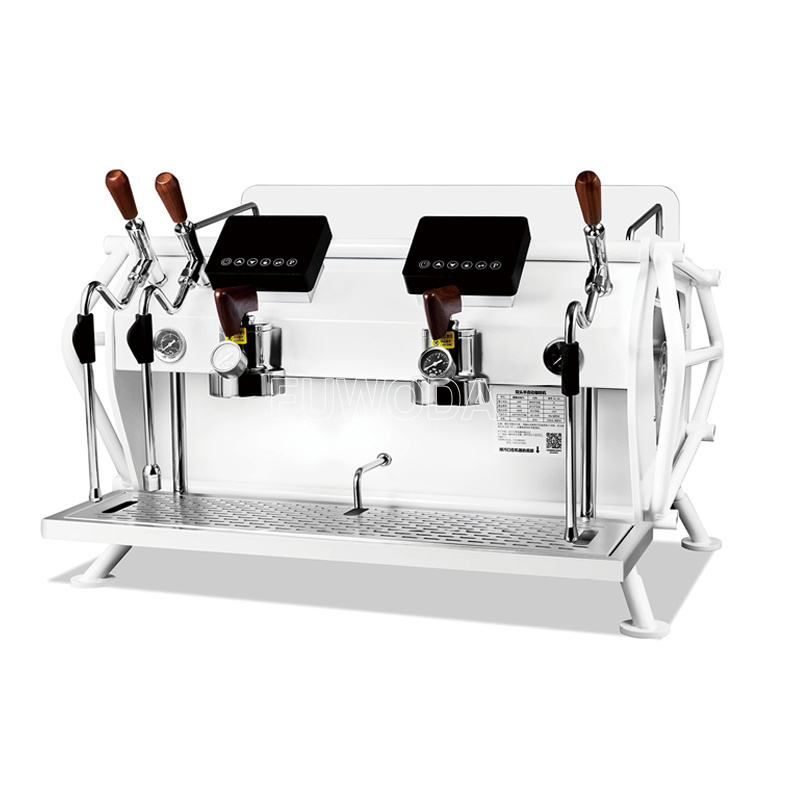 Factory Price White Black Pre-soaking One Double Group Professional 6L 8L Commercial Multi-boiler Espresso Coffee Machine