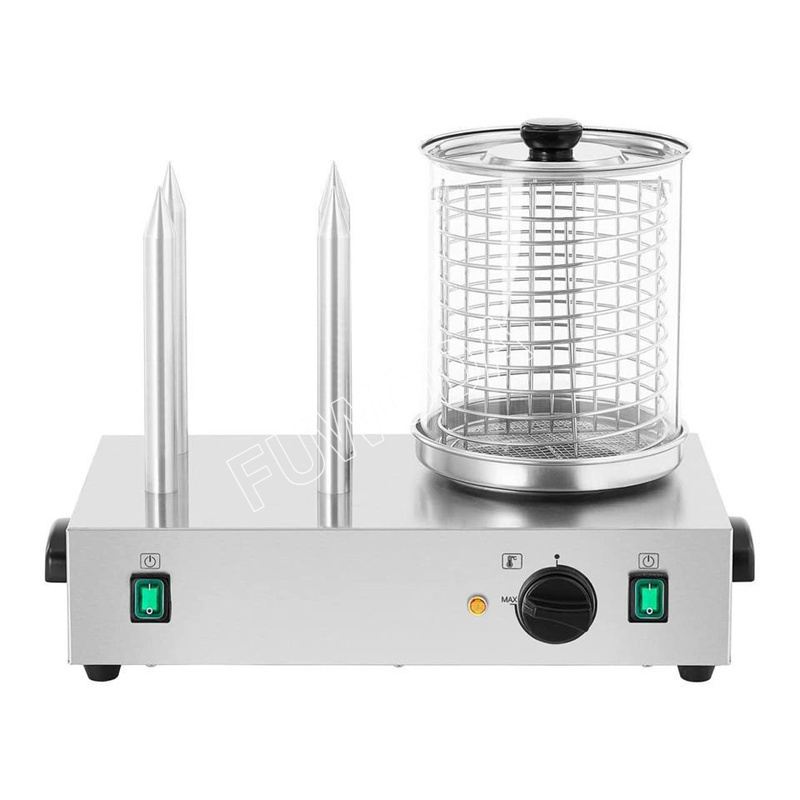 Sausage Steamer Toaster Insulation & Display Machine Hot Dog Warmer Machine With 4 Heating Spike Hot Dog Maker Machine