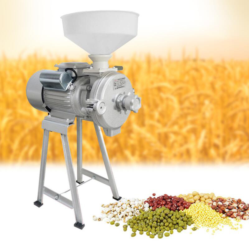 Commercial Electric Four Mill Automatic 1.5KW 2.2KW Grinder for Grain Corn Wheat Portable Crusher Grinding Machine