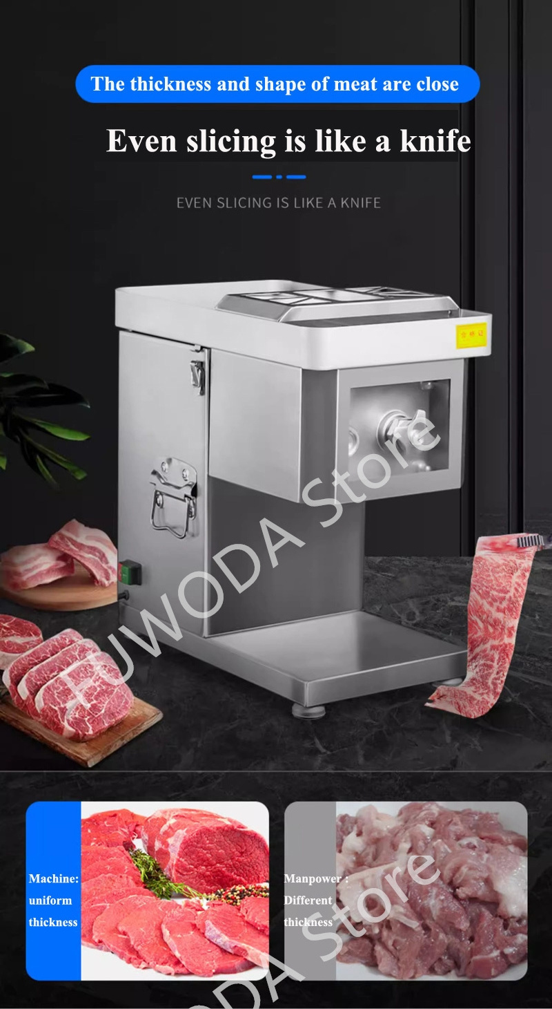 250kg/H Industrial meat slicer raw meat shredder cutting machine Food Slicer chicken meat shredding machine