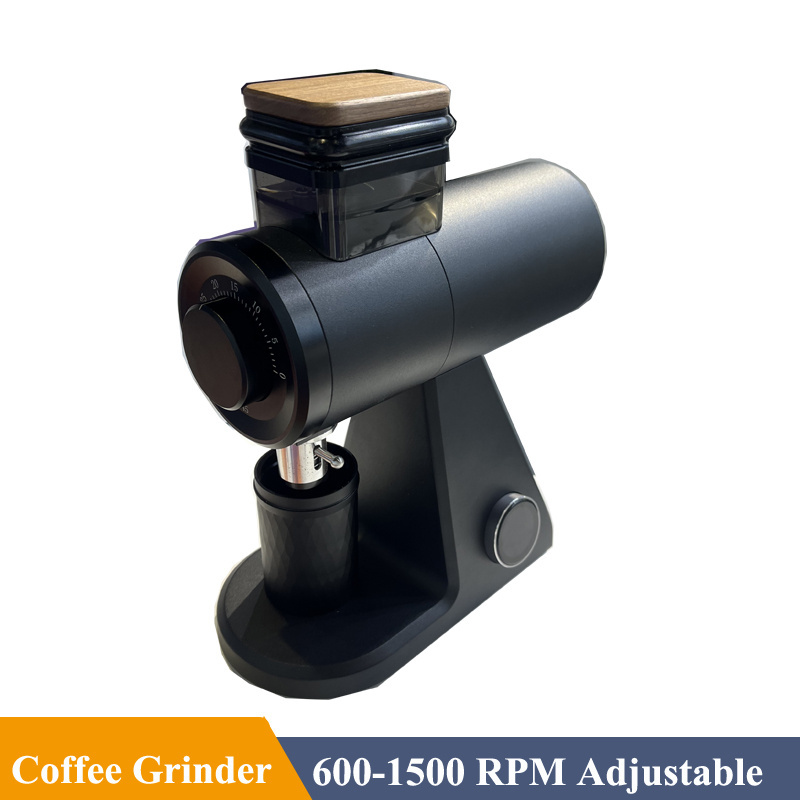 Electric Coffee Grinder Espresso 74MM Flat Titanium Burr Brew Coffee Bean Grinder Speed Regulation 600-1500RPM With Timer