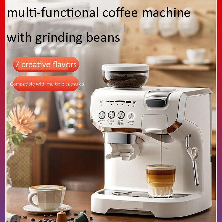 15 gears Italian coffee machine commercial home multi capsule coffee machine professional coffee machine with milk frother 220v