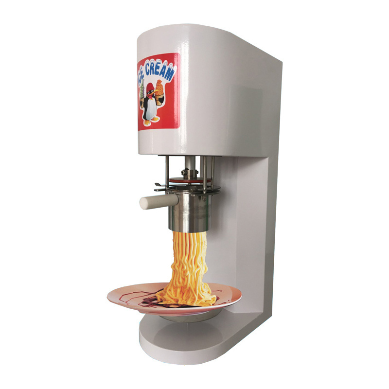 Spaghetti Ice Cream Noodles Pasta Making Machine 900ml Electric Ice Cream Dispenser Veding Machine