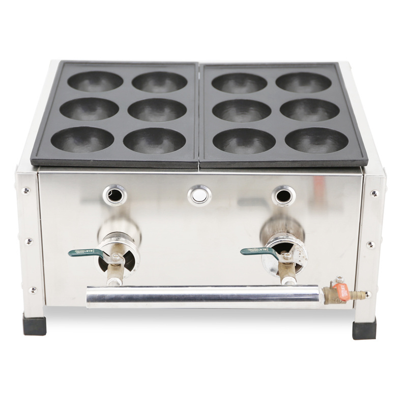 8cm Big Size Takoyaki Professional Electric/Gas Takoyak Maker 12 holes Making Automatic Takoyaki Machine