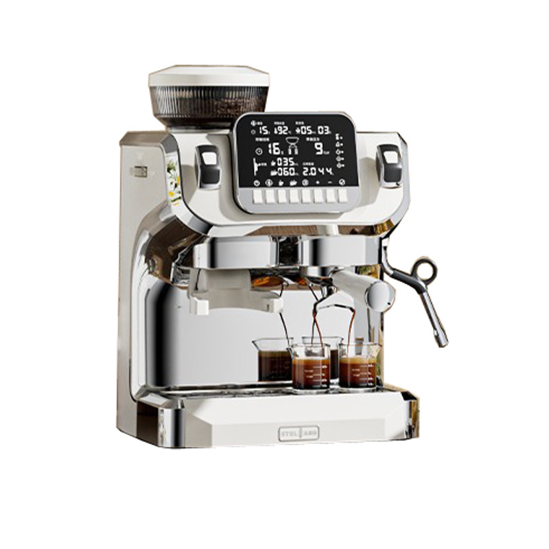 Italian household professional automatic multi function grinder espresso coffee machine with milk frother