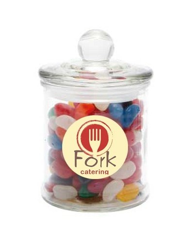 Customizable wholesale fancy Christmas glass cookie jar candy jar with glass lid