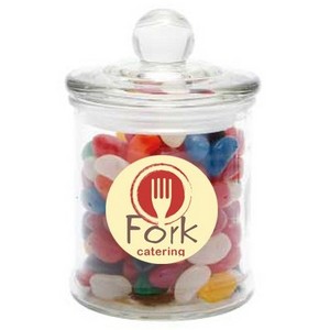 Customizable wholesale fancy Christmas glass cookie jar candy jar with glass lid