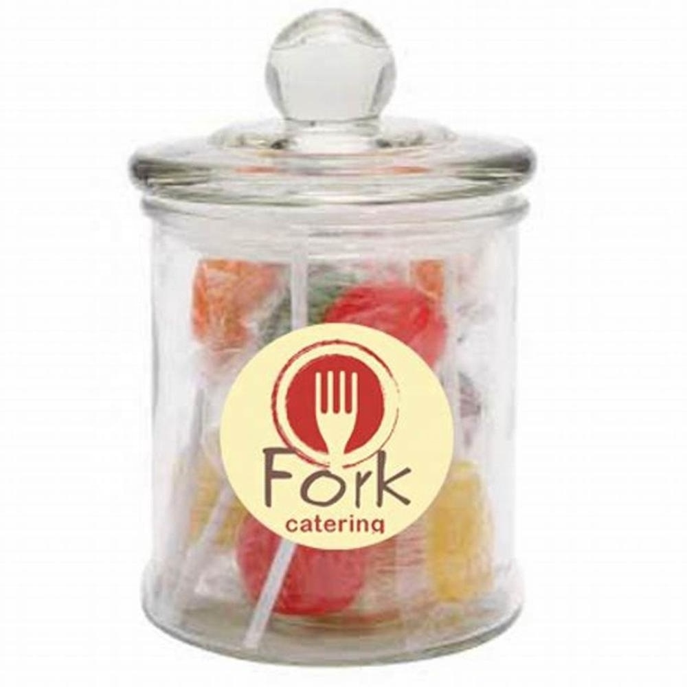 Customizable wholesale fancy Christmas glass cookie jar candy jar with glass lid