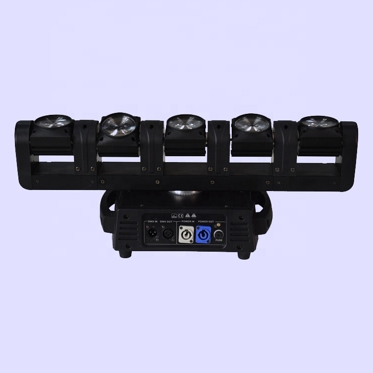 CE ROHS FCC 5 Individually Controlled Heads Rogue R1 FX-B Five Heads Pixel Mappable 4in1 RGBW 5*12w LED Beam Moving Head Light