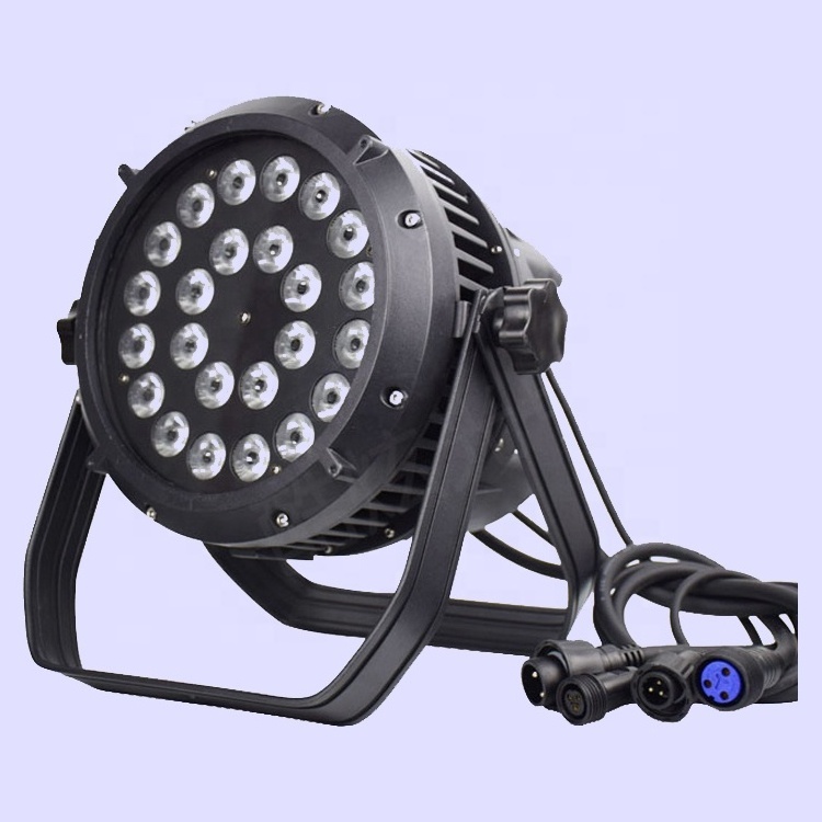 24pcs 12W RGBW RGBWY 5IN1 RGBWAUV Round Tough Par Can Outdoor Architectural IP65 IP66 IP67 24x12W RGBWA Waterproof LED Par Light