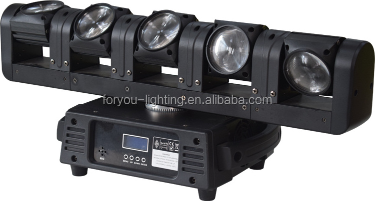 CE ROHS FCC 5 Individually Controlled Heads Rogue R1 FX-B Five Heads Pixel Mappable 4in1 RGBW 5*12w LED Beam Moving Head Light